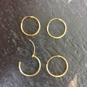 **FREE W/PURCHASE** 2 Sets of Gold Color Hoops